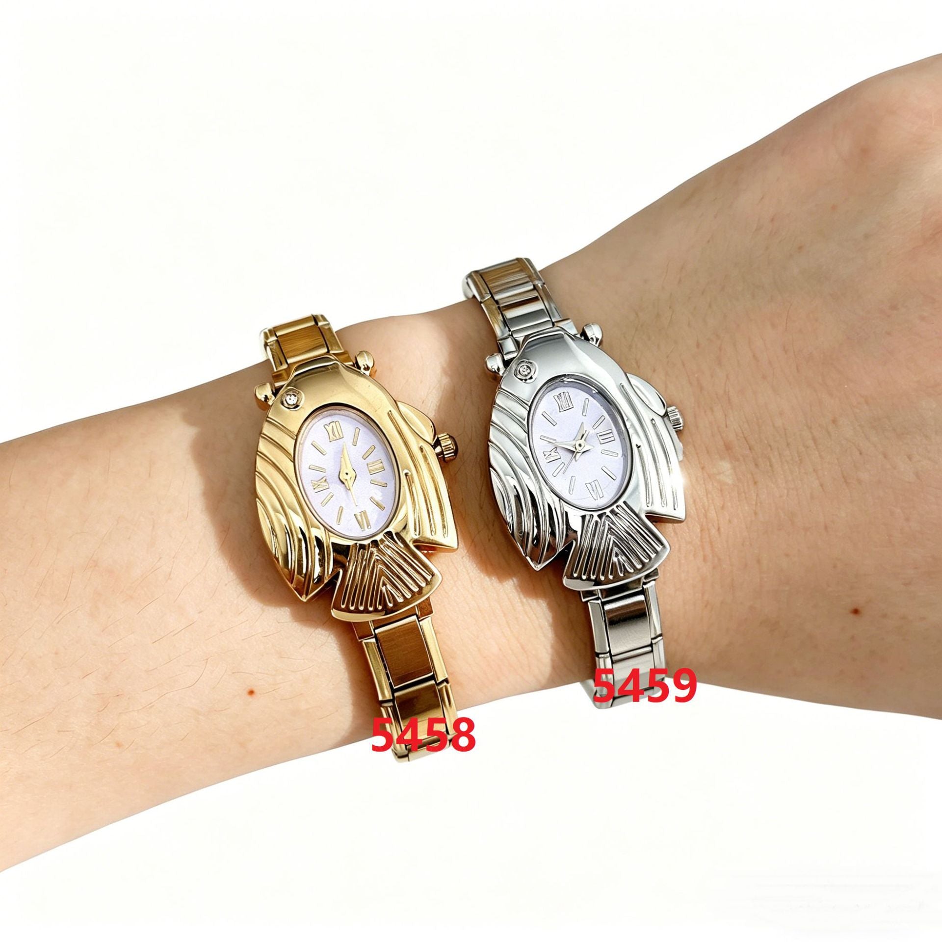 Wholesale Flying Fish Auspicious Simple Oval Quartz Wristwatch Couple Module Watch