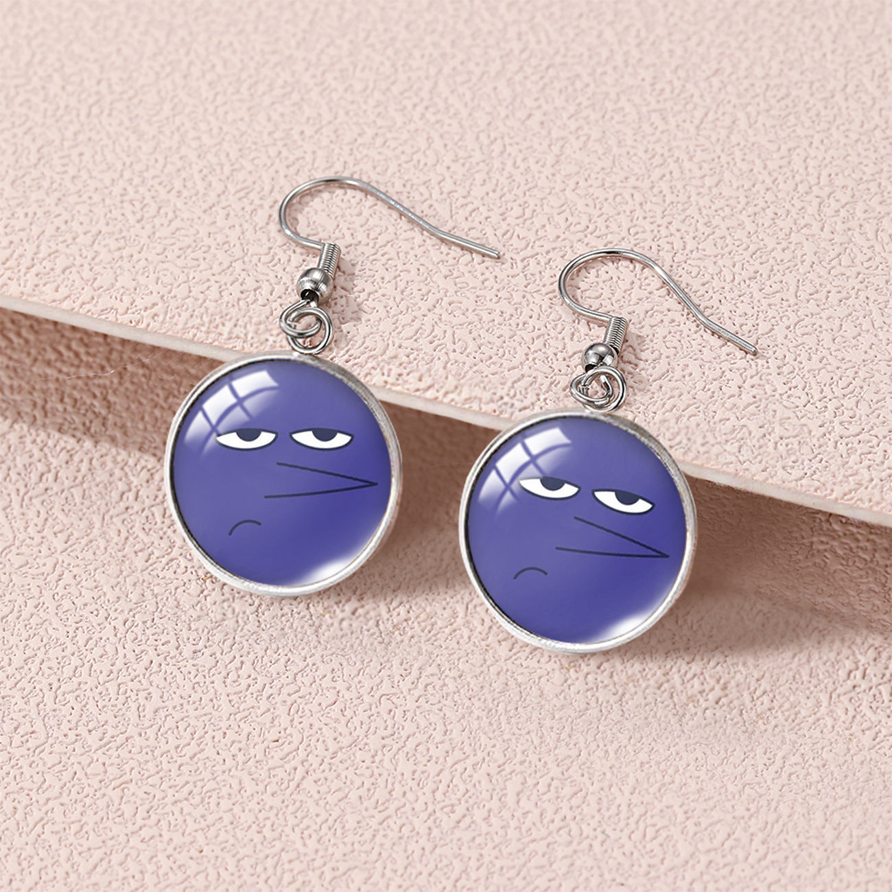 Wholesale Cartoon Cute Round Stainless Steel Earrings ACC-ES-XiangLian010