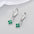 Wholesale  diamond four-leaf flower earrings  geometric flower earrings