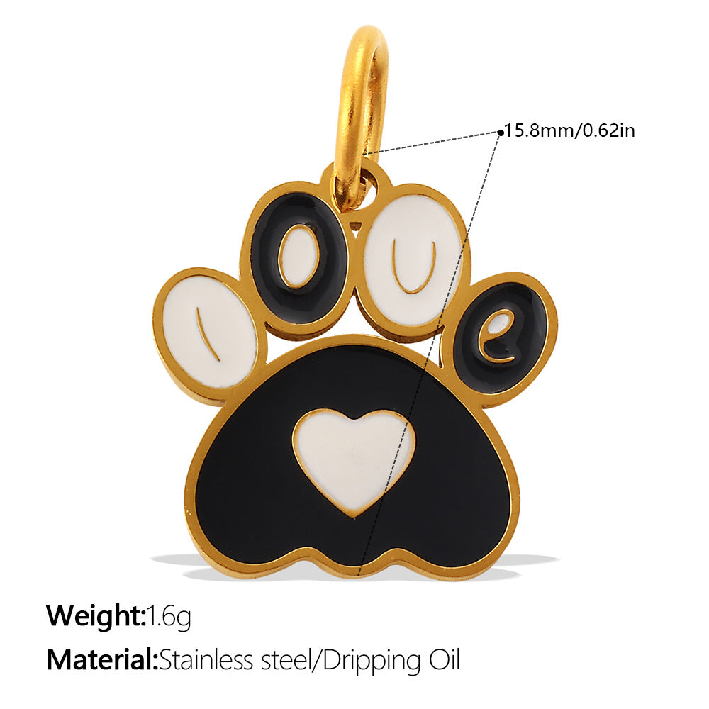 Wholesale Cute Cartoon Dog Paw Print Pendant Charms