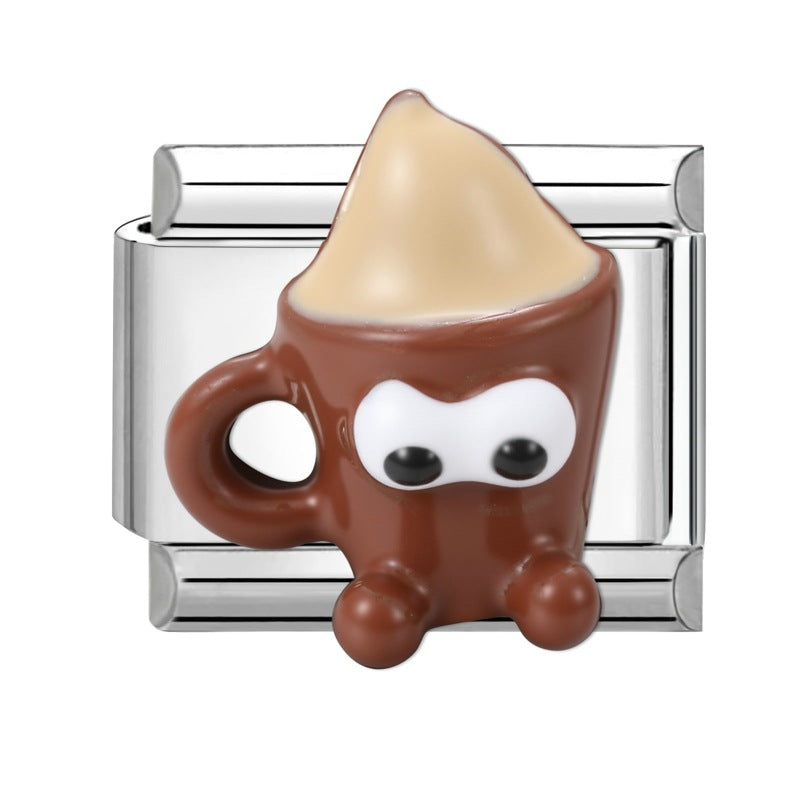 Wholesale Italian Charm Bracelet 9mm DIY Splicing Cute Creative Stainless Steel Composable Bracelet