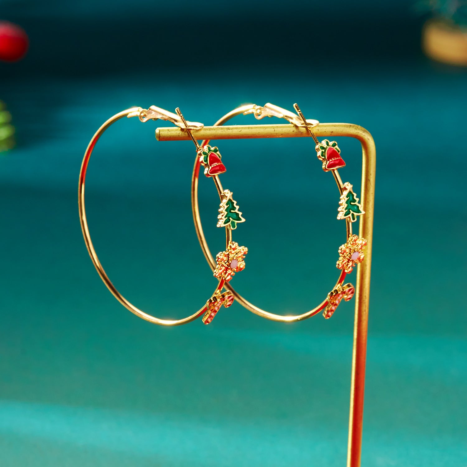 Wholesale Christmas cute snowflake snowman cookie earrings