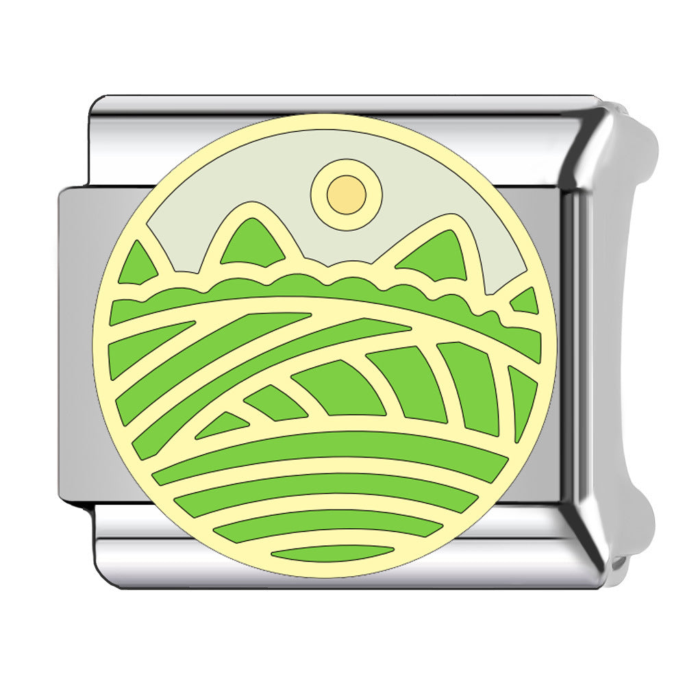 Wholesale  Italian Charm Bracelet 9mm DIY  Cartoon   Creative Stainless Steel Composable Bracelet