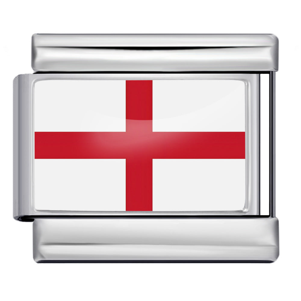 Wholesale 9mm Italian Charm Starter Bracelets DIY Flag Series Stainless Steel Composable Bracelet