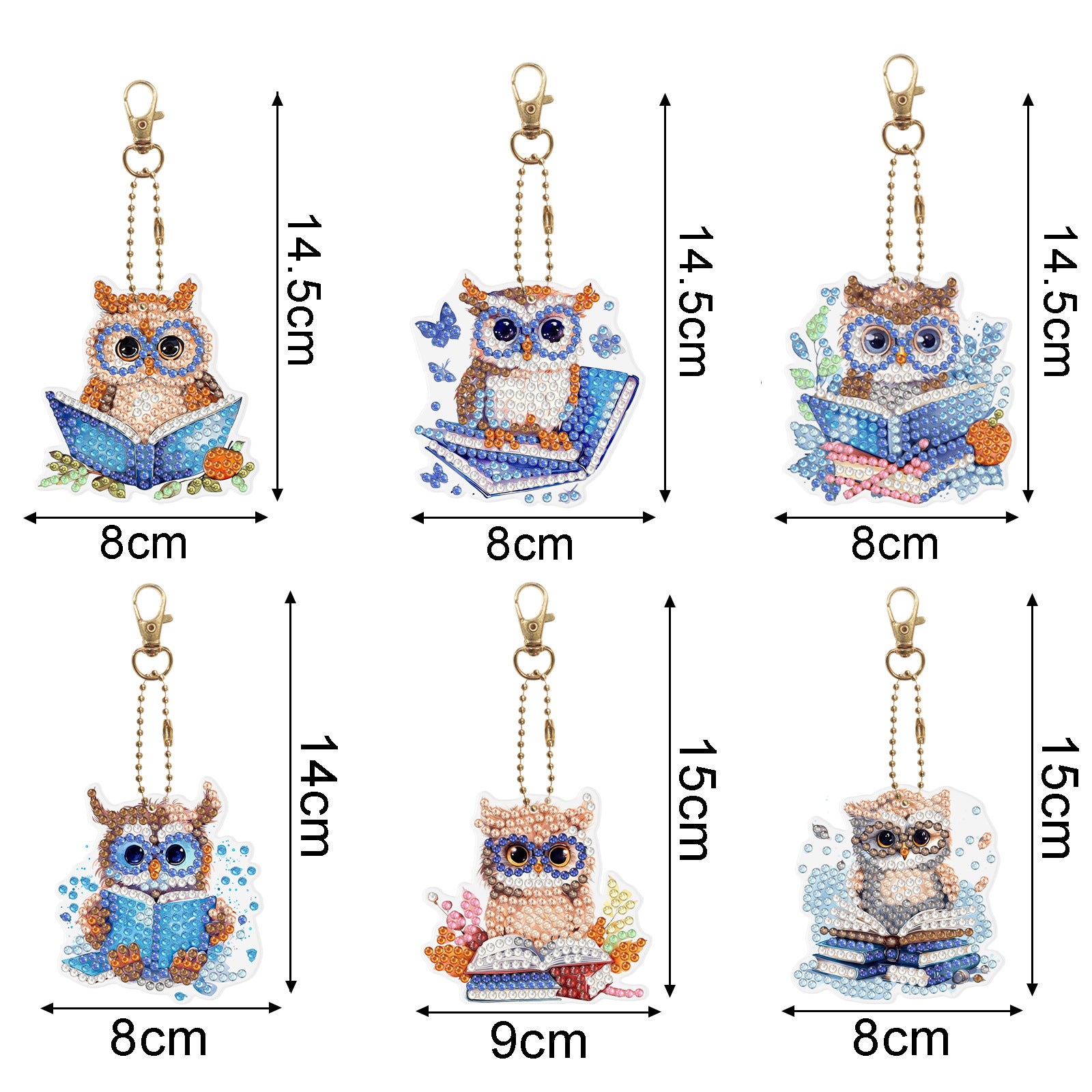 Wholesale Acrylic Cute Small Animal Dot Diamond Painting Custom Keychains ACC-KC-XingNa001