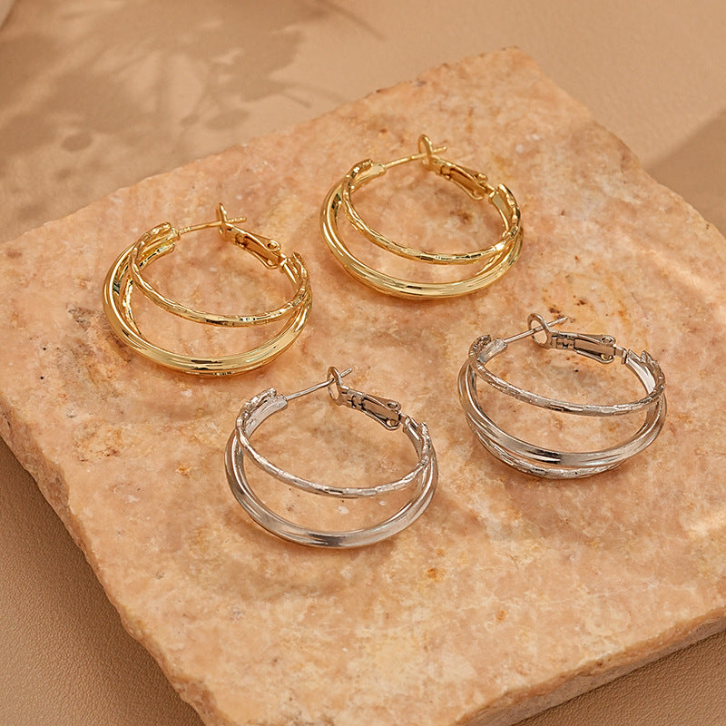 Wholesale Multi-layered metal earrings