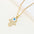 Wholesale Oil Dropping Devil's Eye  Zircon  Copper Plated 18k Gold  Necklace