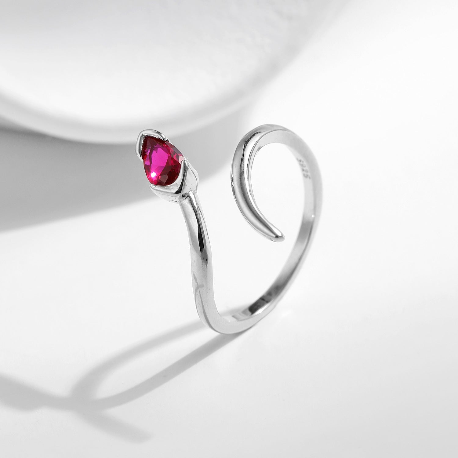 Wholesale S925 Sterling Silver Snake Ring Vintage Adjustable Finger Ring ACC-RS-MoDian006