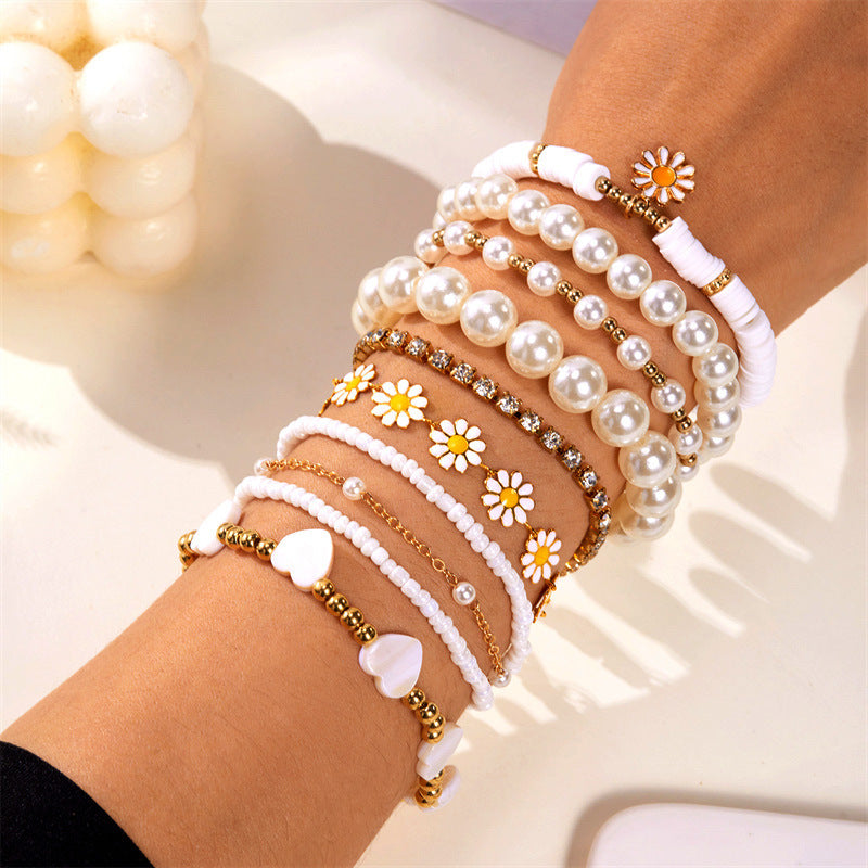 Wholesale  Flower Beaded Bracelet suit
