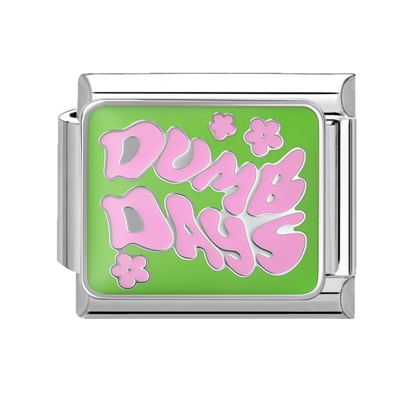 Wholesale Italian Charm Bracelet 9mm DIY Splicing Text Series Stainless Steel Composable Bracelet