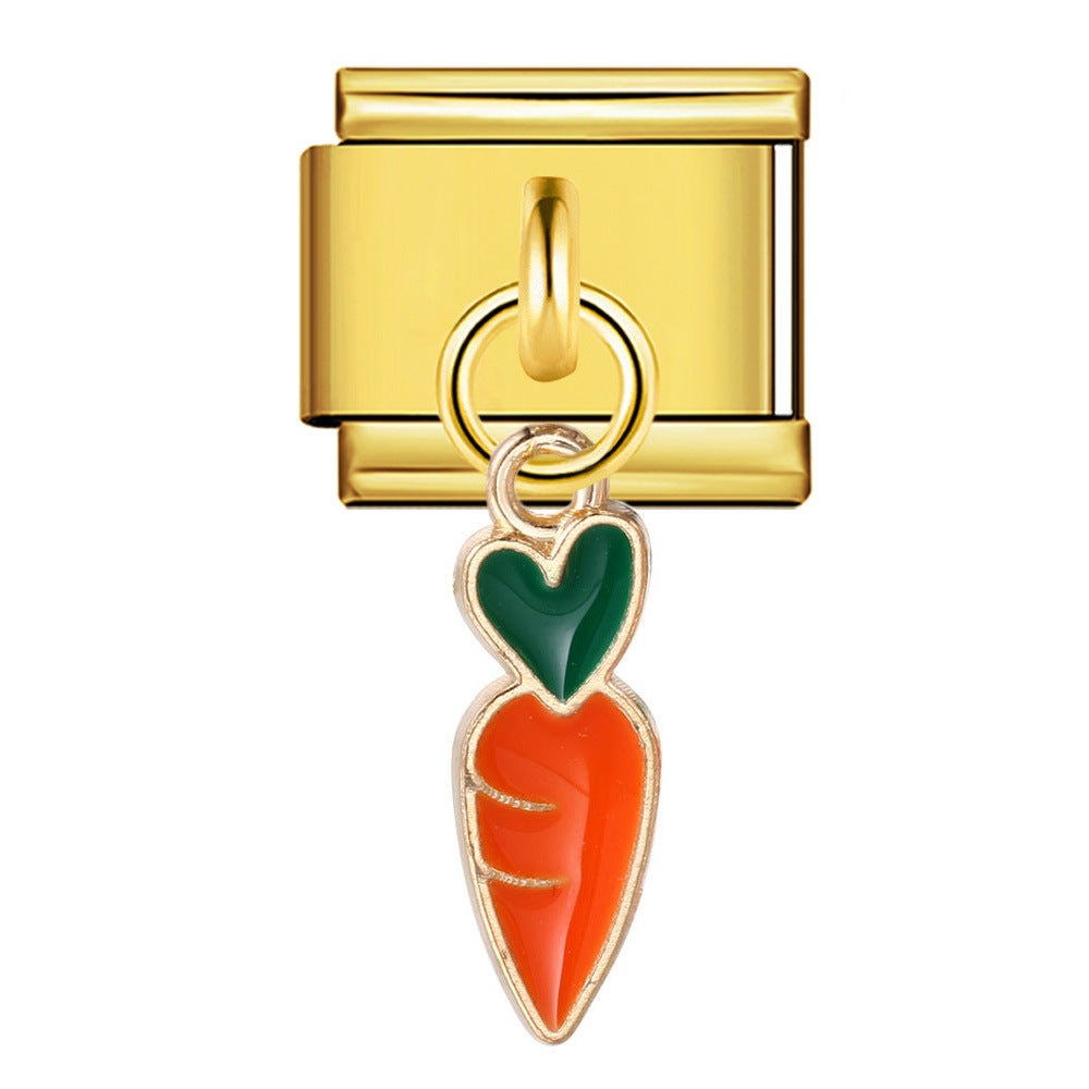 Wholesale  Italian Charm Bracelet 9mm DIY hook style Creative Stainless Steel Composable Bracelet