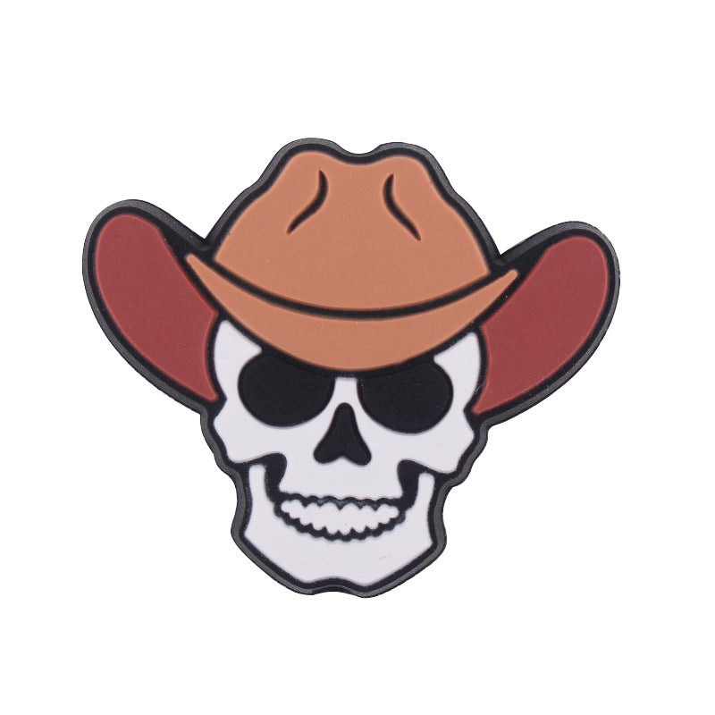 Wholesale 5pcs Straw Hat Skeleton Silicone Beads Focal Beads DIY Bead Accessories ACC-BDS-GuangTian047