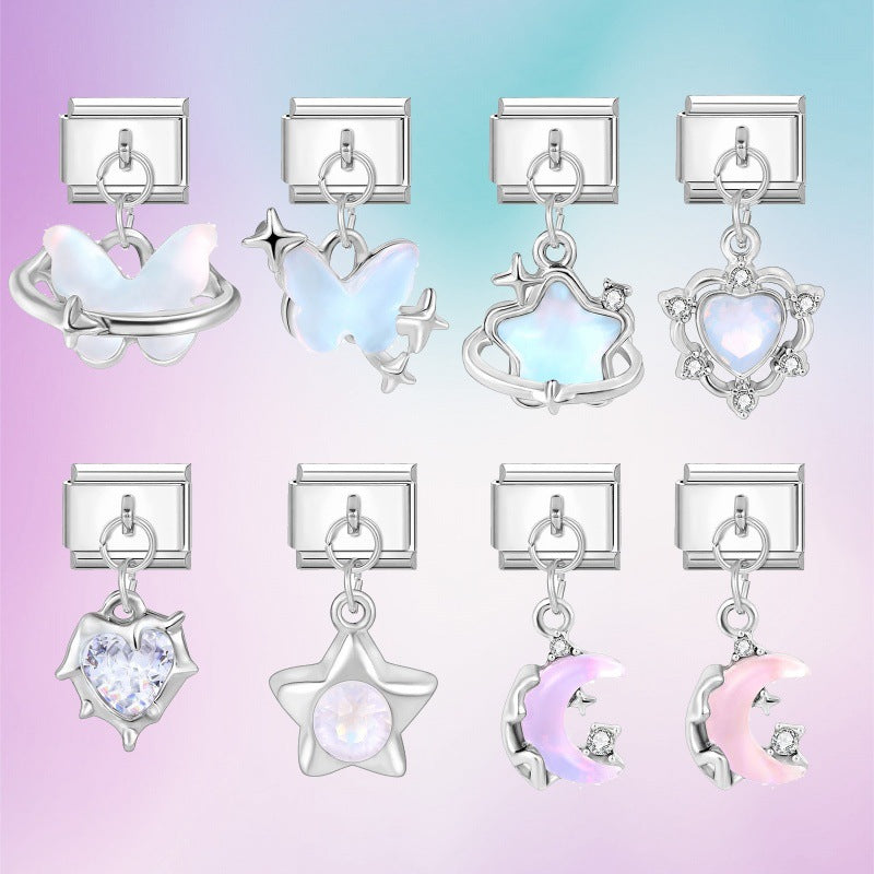 Wholesale 9mm Italian Charm Starter Bracelets DIY Pendant Style Stainless Steel Composable Bracelet