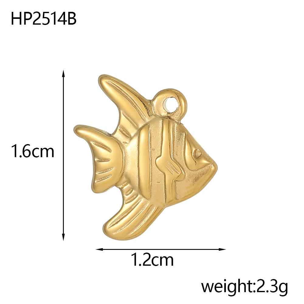 Wholesale Marine elements Stainless steel starfish tropical fish marine life pendant