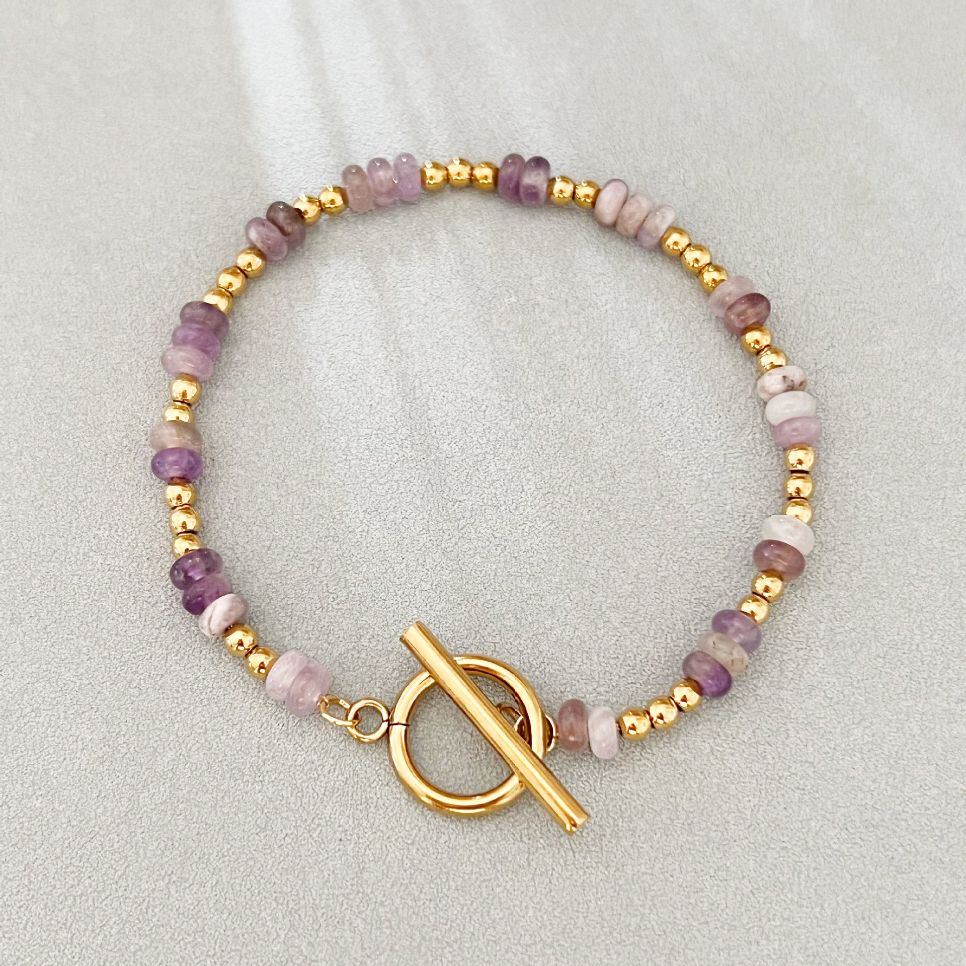Wholesale Stainless Steel Natural Stone Handmade Beaded Bracelet Bohemian Style Fashion Accessory