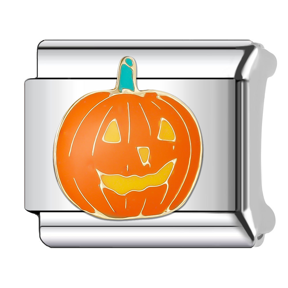 Wholesale Italian Charm Bracelet 9mm DIY Splicing Halloween Series Stainless Steel Composable Bracelet