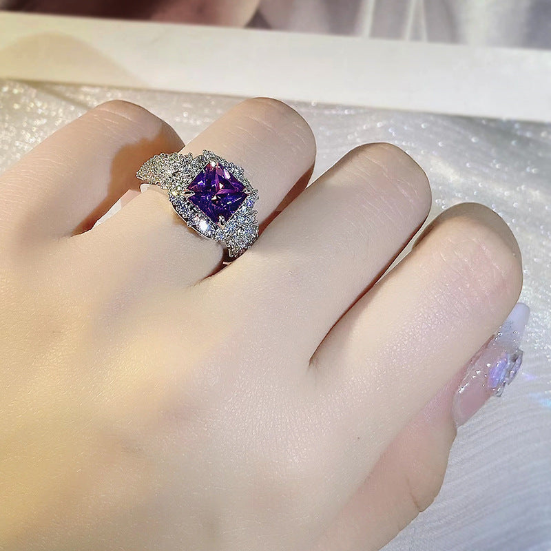 Wholesale Colored Gemstone Rings with Dazzling Diamonds ACC-RS-KYZC003