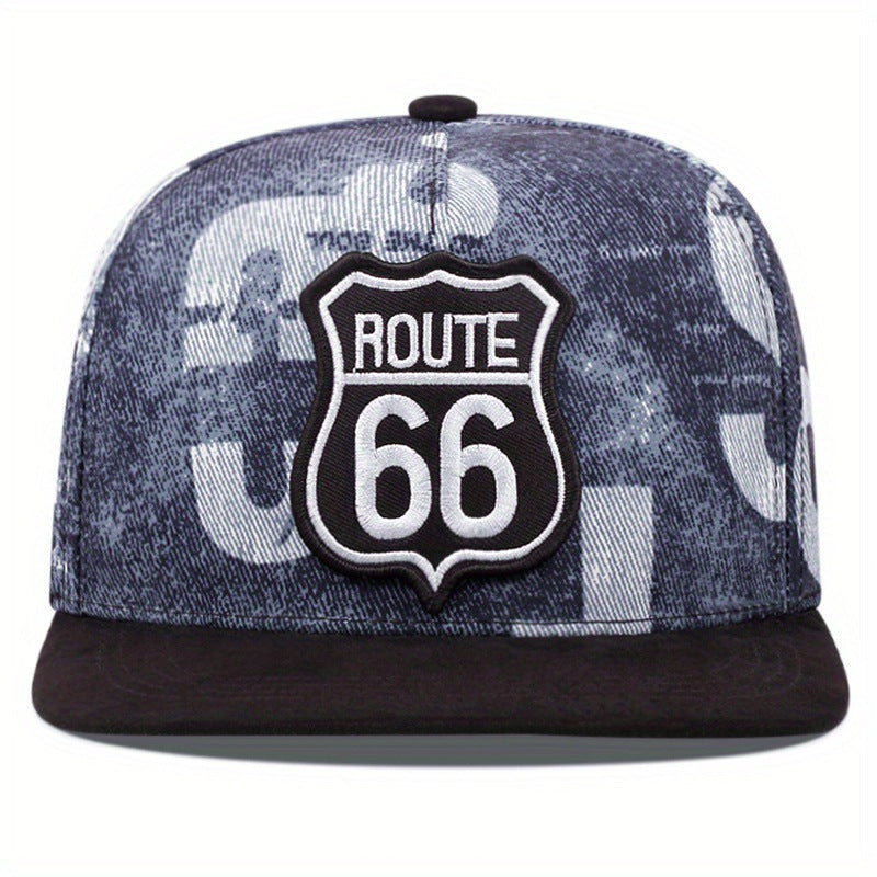 Wholesale Flat Brim Baseball Cap Street Embroidery 66 Hip Hop Hat Acrylic Baseball Cap ACC-HT-QiNiao007