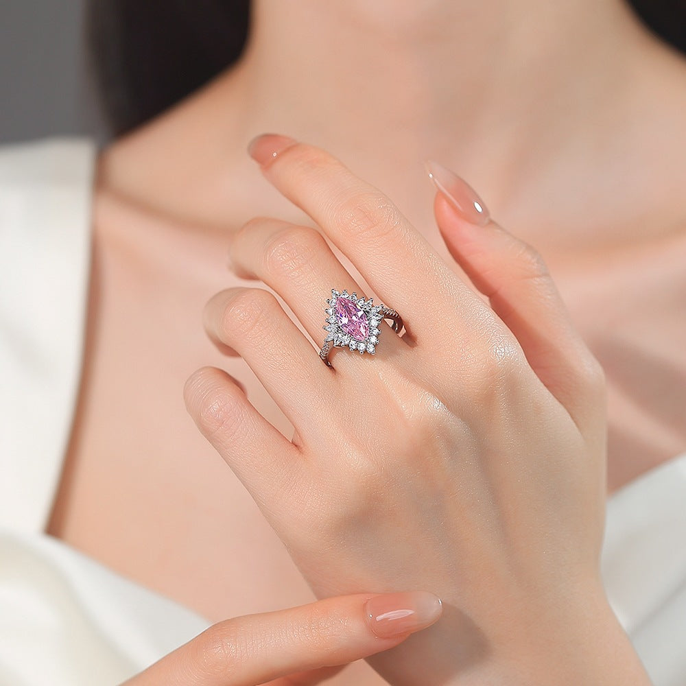 Wholesale Marquise Zircon Ring For Women Trendy Jewelry Accessory Gift And Boutique Resale