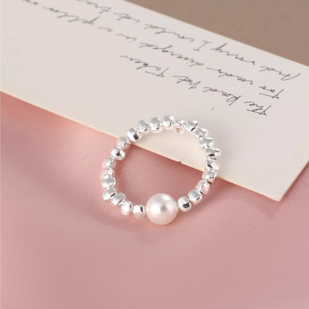 Wholesale Butterfly Pearl Ring 925 Sterling Silver Open Adjustment Index Finger Ring ACC-RS-Yues012