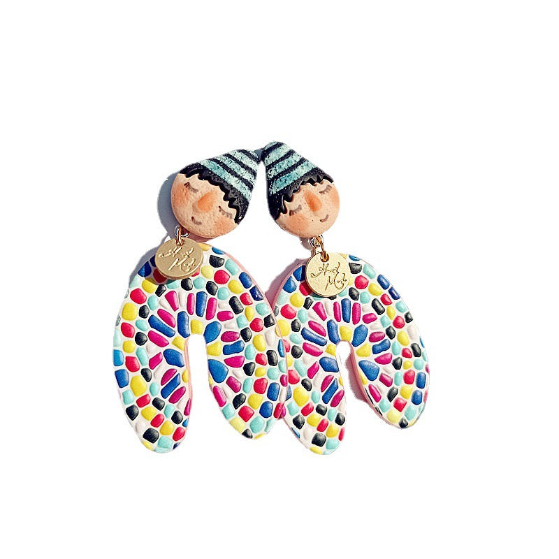 Wholesale Indian Doll Funny Earrings ACC-ES-XingJun001
