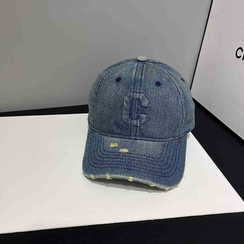 Wholesale Washed denim C letter baseball cap hat