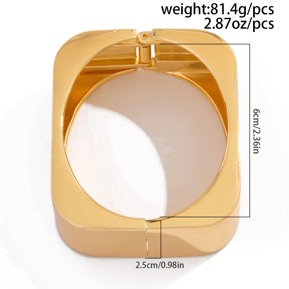 Wholesale Metal glossy wide bracelet