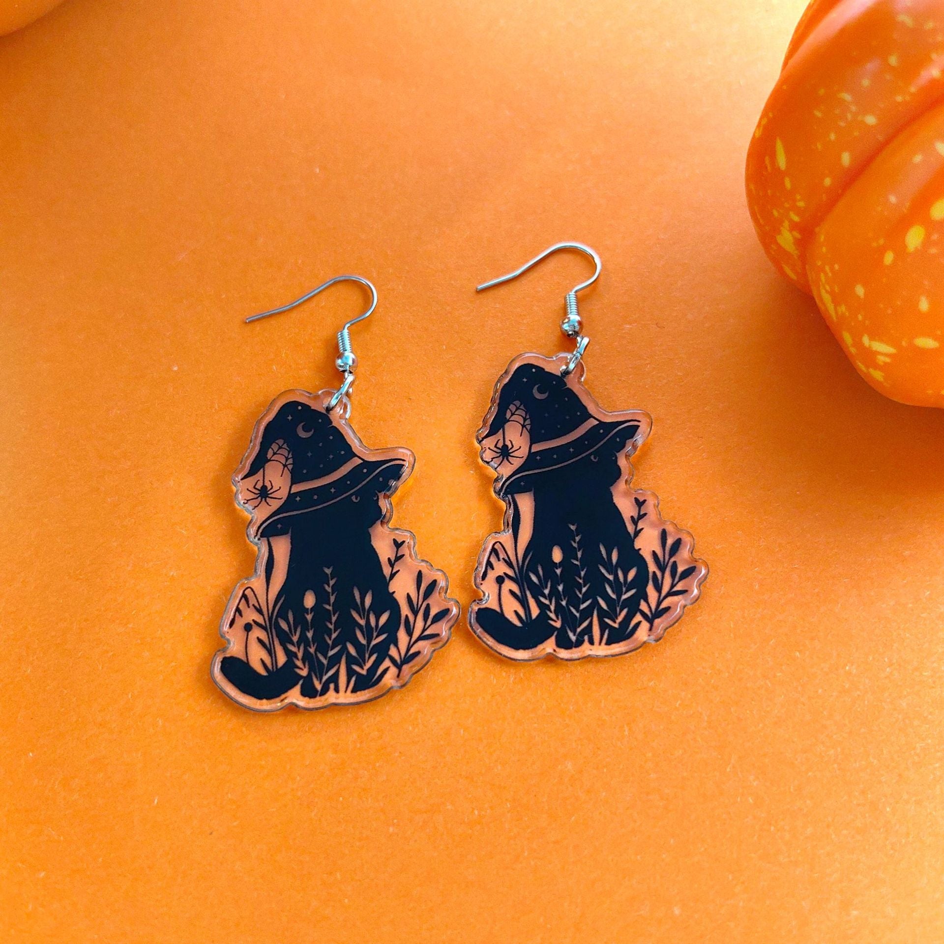 Wholesale Halloween Pumpkin Grim Reaper Bat Acrylic Earrings ACC-ES-Xizhao001