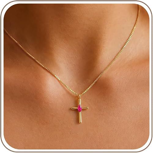 Wholesale Zodiac Birthstone Cross Pendant Necklace Stylish Fashion Accessory Boutique Resale Gift