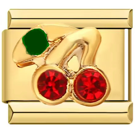 Wholesale Italian Charm Bracelet 9mm DIY Golden Fruit   Creative Stainless Steel Composable Bracelet