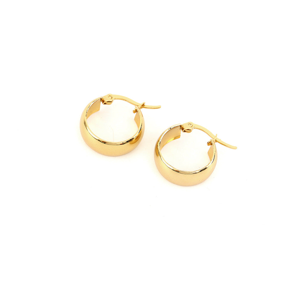 Wholesale solid color hoop exaggerated large earrings