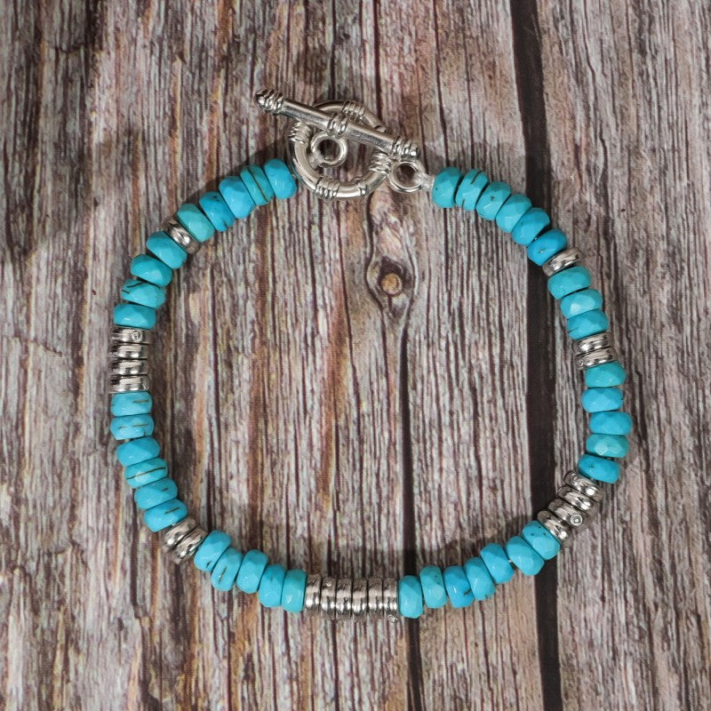 Wholesale Vintage Turquoise Coconut Shell Handmade Beaded Bracelets ACC-BT-JunJie013