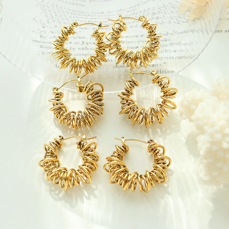 Wholesale Geometric Hoop Copper Earrings