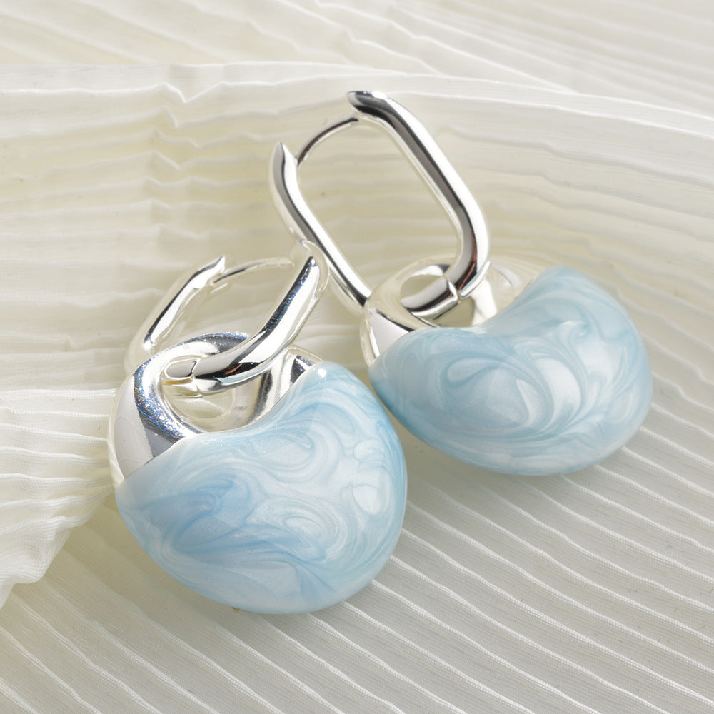 Wholesale Hollow Ball Oil Drop Ear Buckle Earrings