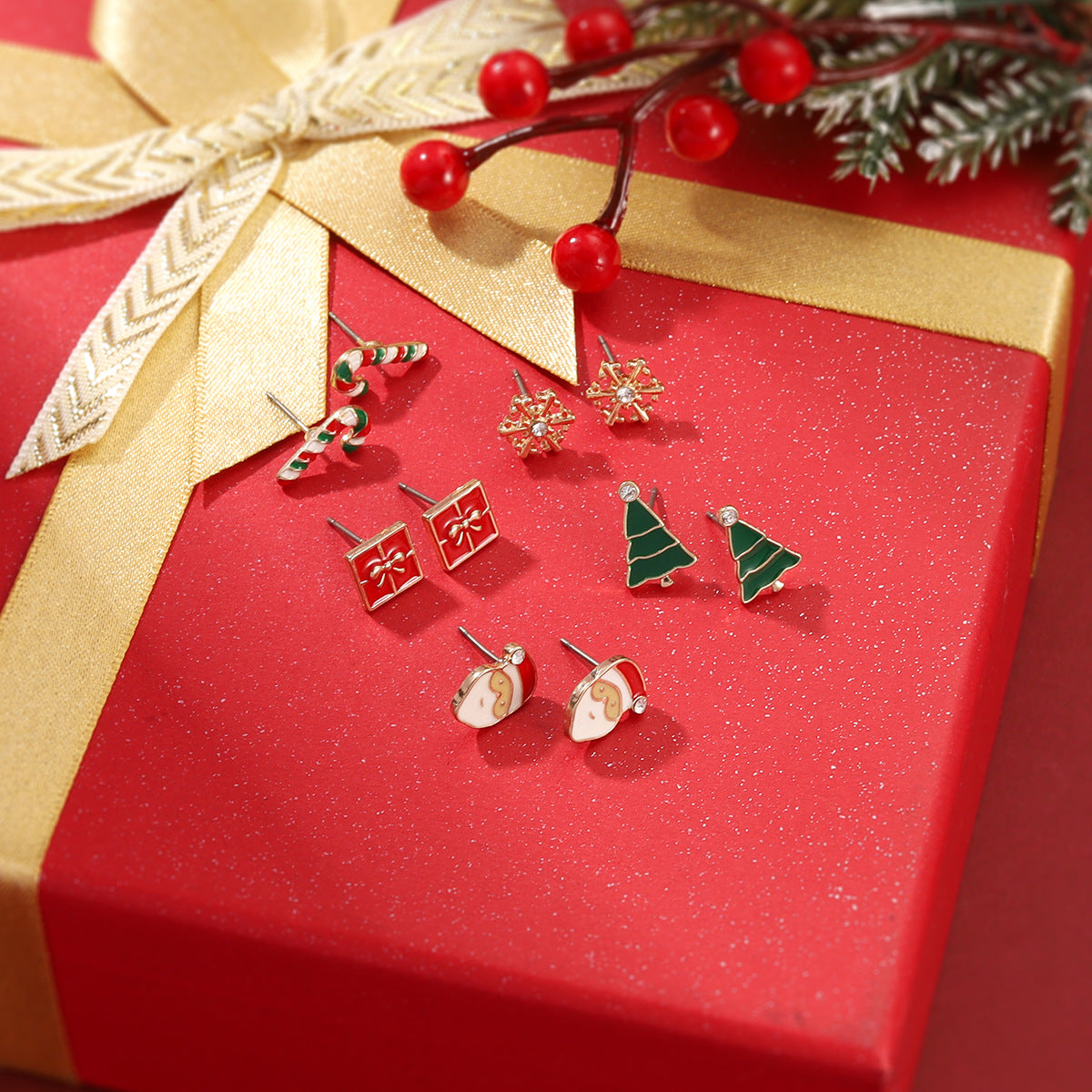 Wholesale Cute Cartoon Christmas Alloy Earrings ACC-ES-Yiran001