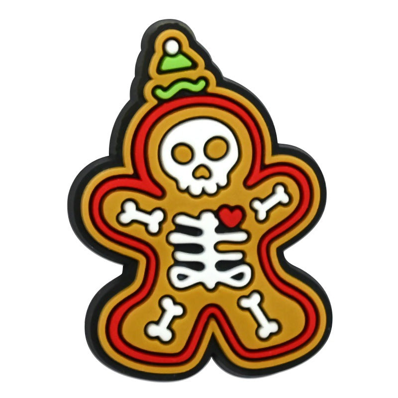 Wholesale Random 100pcs Christmas series  PVC Soft Rubber Shoe Buckle Decoration