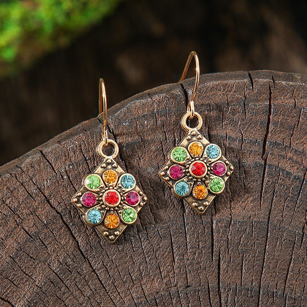 Wholesale Bohemian Ethnic Geometric Drop Earrings Zinc Alloy Fashion Accessory for Boutique Resale