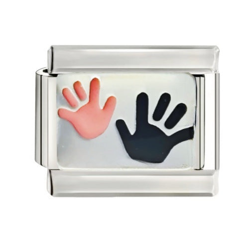 Wholesale 9mm Italian Charm Starter Bracelets DIY square Single Section Creative Stainless Steel Composable Bracelet
