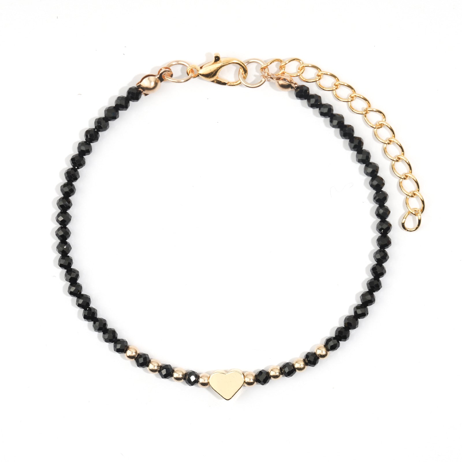 Wholesale  Love Bracelet Gold Plated Adjustable Crystal Beads Bracelet