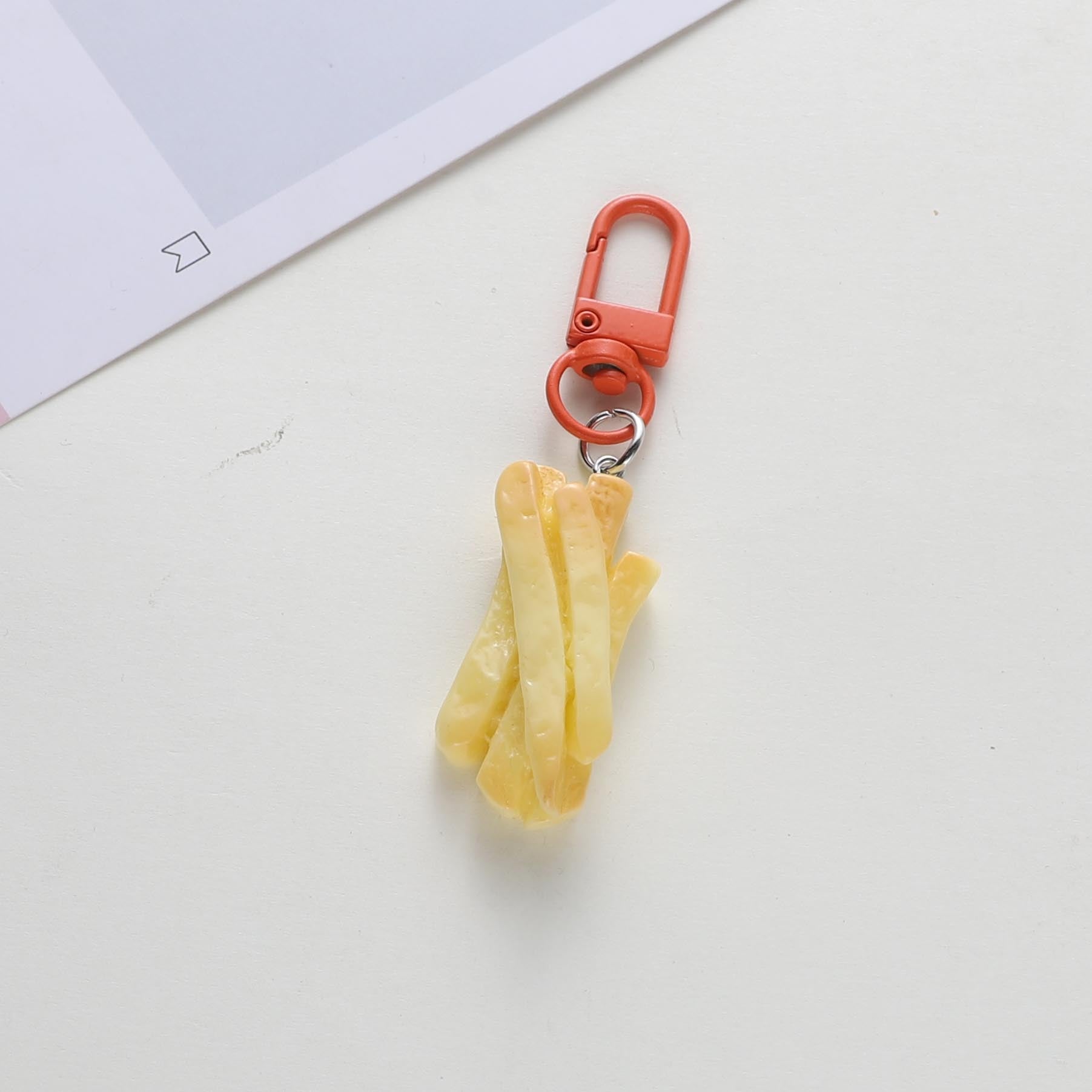 Wholesale Cute cartoon French fries keychain