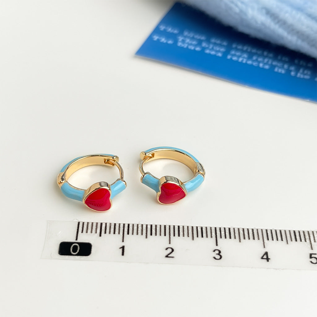 Wholesale blue oil earrings