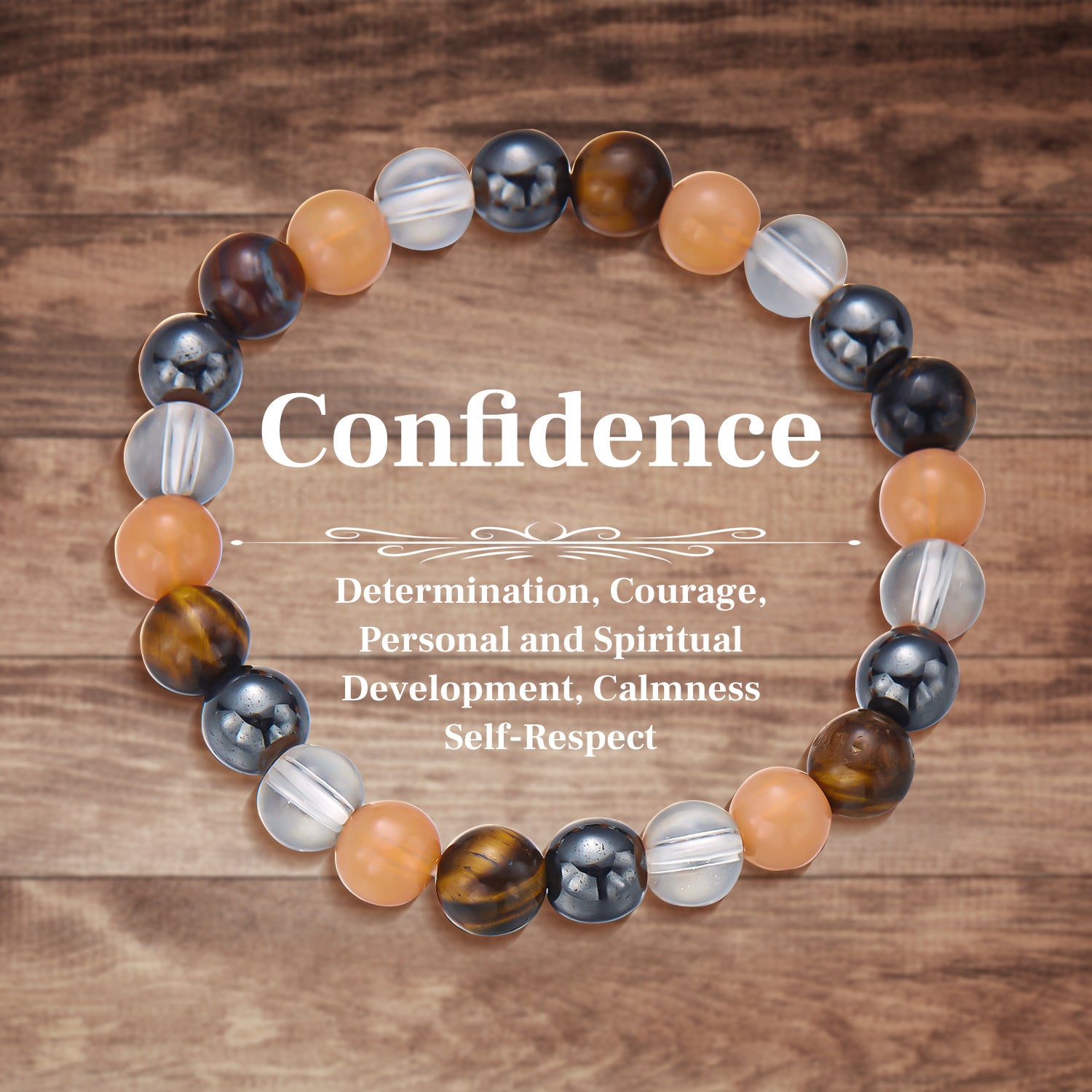 Wholesale Natural Stone Geometric Beaded Bracelet 8mm Natural Stone Elastic Bracelet