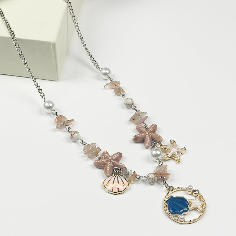 Wholesale Candy Colored Shell Bead Necklace