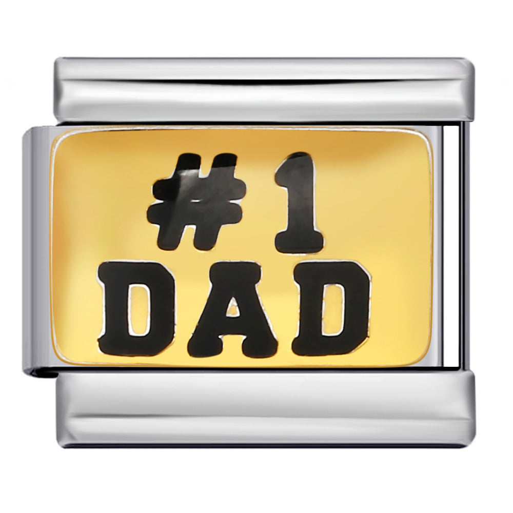 Wholesale Italian modular stainless steel welding dripping oil  DIY bracelet