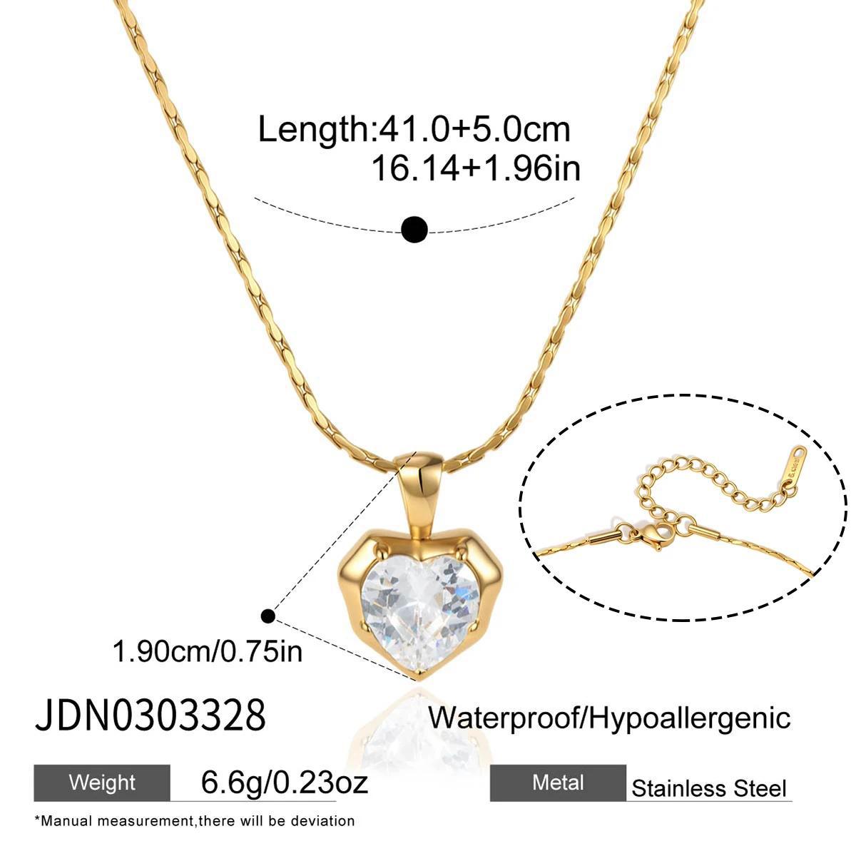 Wholesale Stainless Steel Zircon Necklace Fashion Jewelry Accessory Gift
