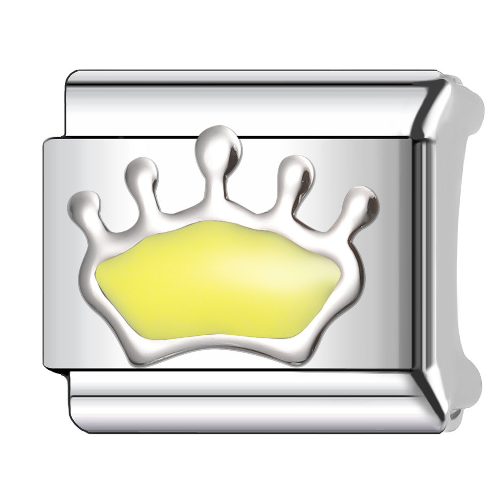 Wholesale Italian Charm Bracelet 9mm DIY Splicing Creative Pattern Stainless Steel Composable Bracelet