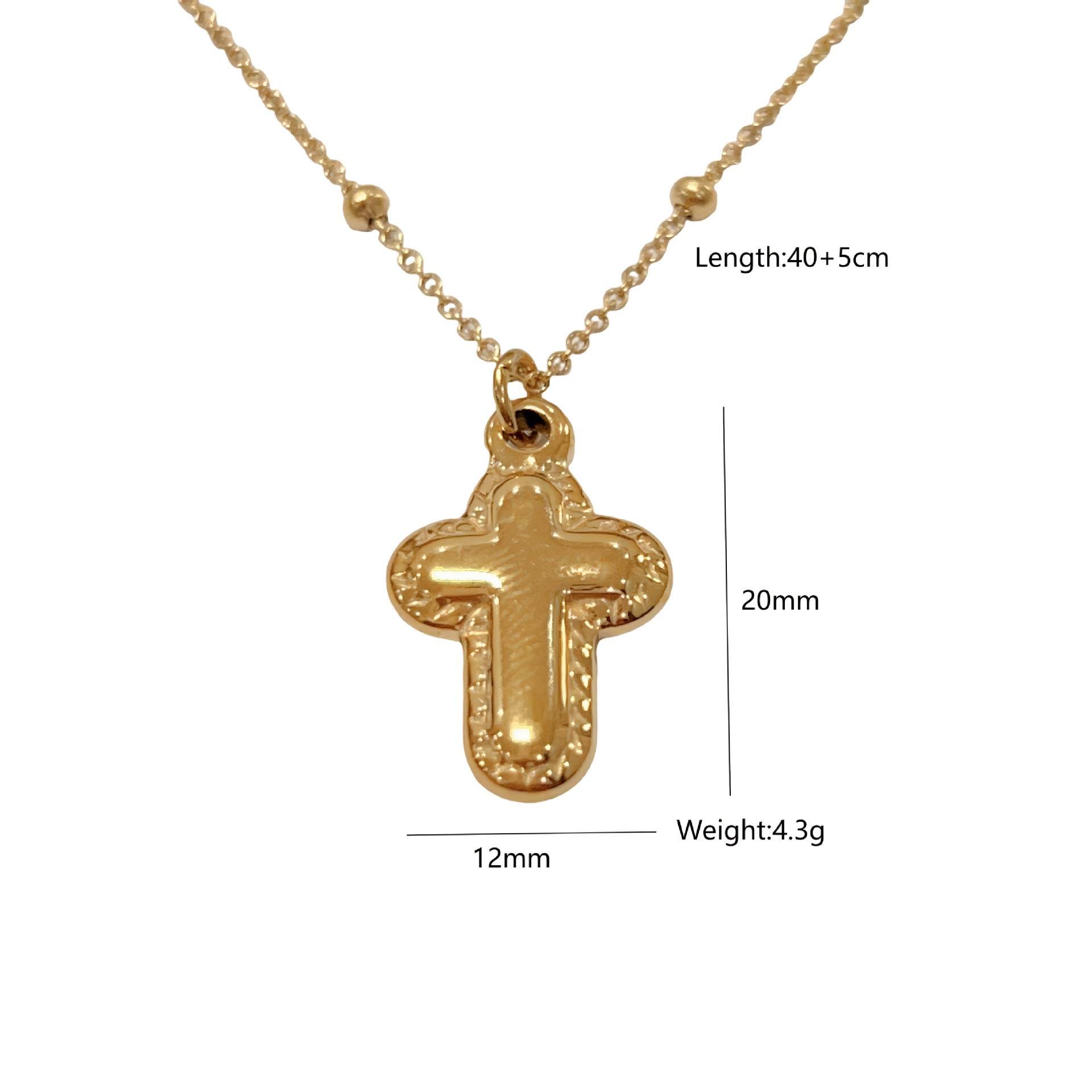 Wholesale  retro cross stainless steel pendant necklace