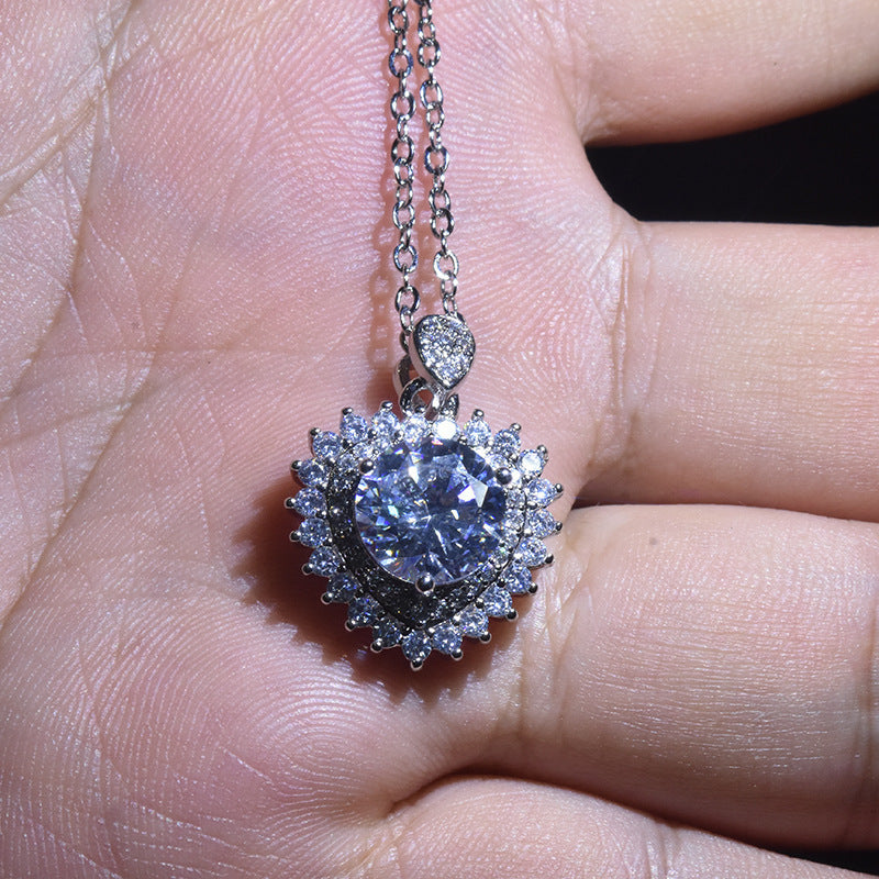 Wholesale Moissanite Women's Clavicle Chain Zircon Pendant ACC-PT-JRD001