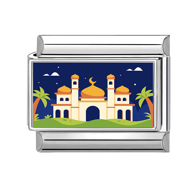 Wholesale Italian Style DIY Bracelet Charms - Stainless Steel Painted Festive Elements Fashion Accessory for Resale