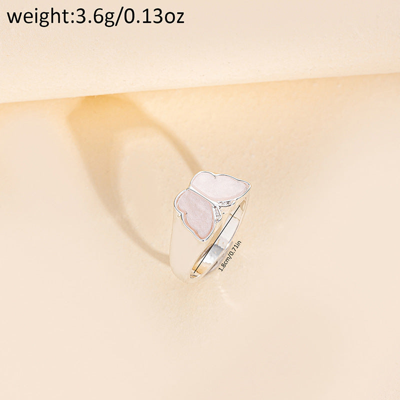 Wholesale Alloy Butterfly Ring All-match Ring  Acrylic Jewelry